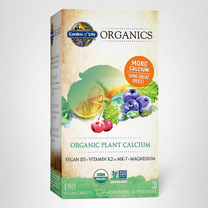 Garden of Life Calcium Supplement with Magnesium & Organic Vitamin D3 K2, Made from Whole Foods, Gluten-Free, 180 Count Garden of LifeBuy Supplements Australia