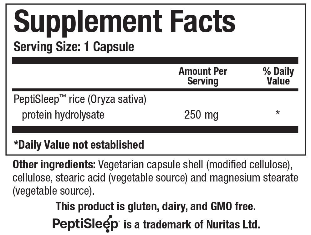 Biotics Research SleepTides - Plant Peptide Sleep Support for Deep and REM Sleep, Bioactive Rice Protein Peptides, Supports Healthy Cortisol Levels, Non-Habit Forming, Gluten, Dairy, GMO Free, 30 Caps BIOTICS RESEARCH buy supplements Au