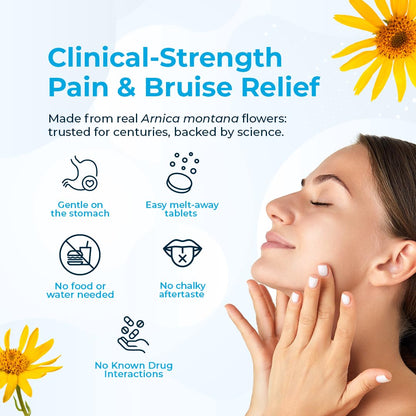 VitaMedica Arnica Montana 30X Homeopathic Tablets for Bruising Pain and Swelling | Plant Based Formula | Recommended by Plastic Surgeons | Natural Recovery Surgery Or Injury | 3 Pack | 150 Servings VitaMedicaBuy Supplements Australia
