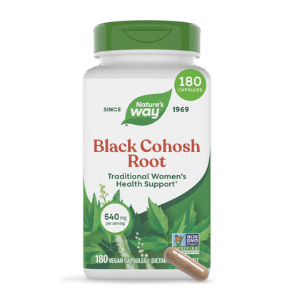 Nature’s Way Herbs Black Cohosh Root Capsules, Traditional Women’s Herbal Supplement*, Cimicifuga Racemosa Root,