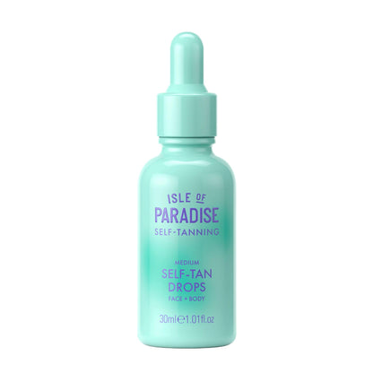 Isle of Paradise Self Tanning Face & Body Drops- Medium, Self Tanner Drops for a Natural Bronze, Long-lasting Tan