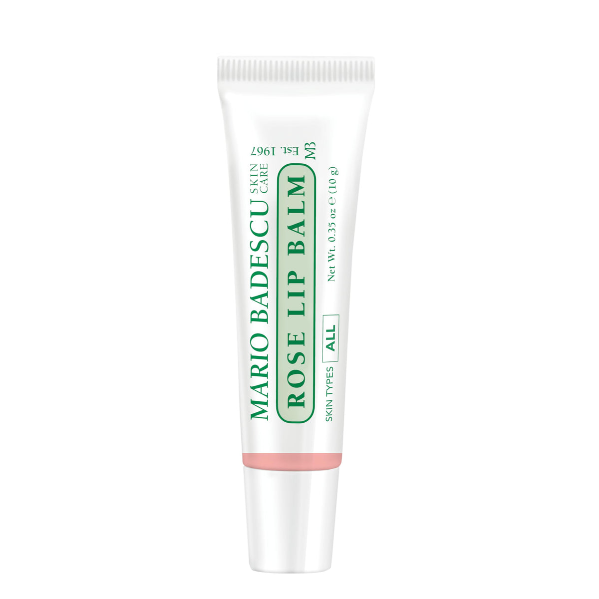 Mario Badescu Moisturizing Rose Lip Balm for Dry Cracked Lips, Infused with Coconut Oil and Shea Butter