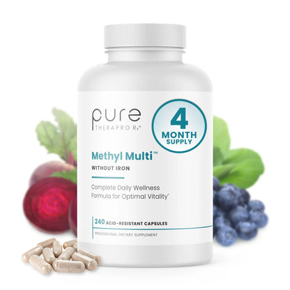 Pure Therapro Rx Methylated Multivitamin for Men and Women | Made in USA | Methyl Multi Without Iron Methyl B12 & Methylfolate | Pure Therapro Rx