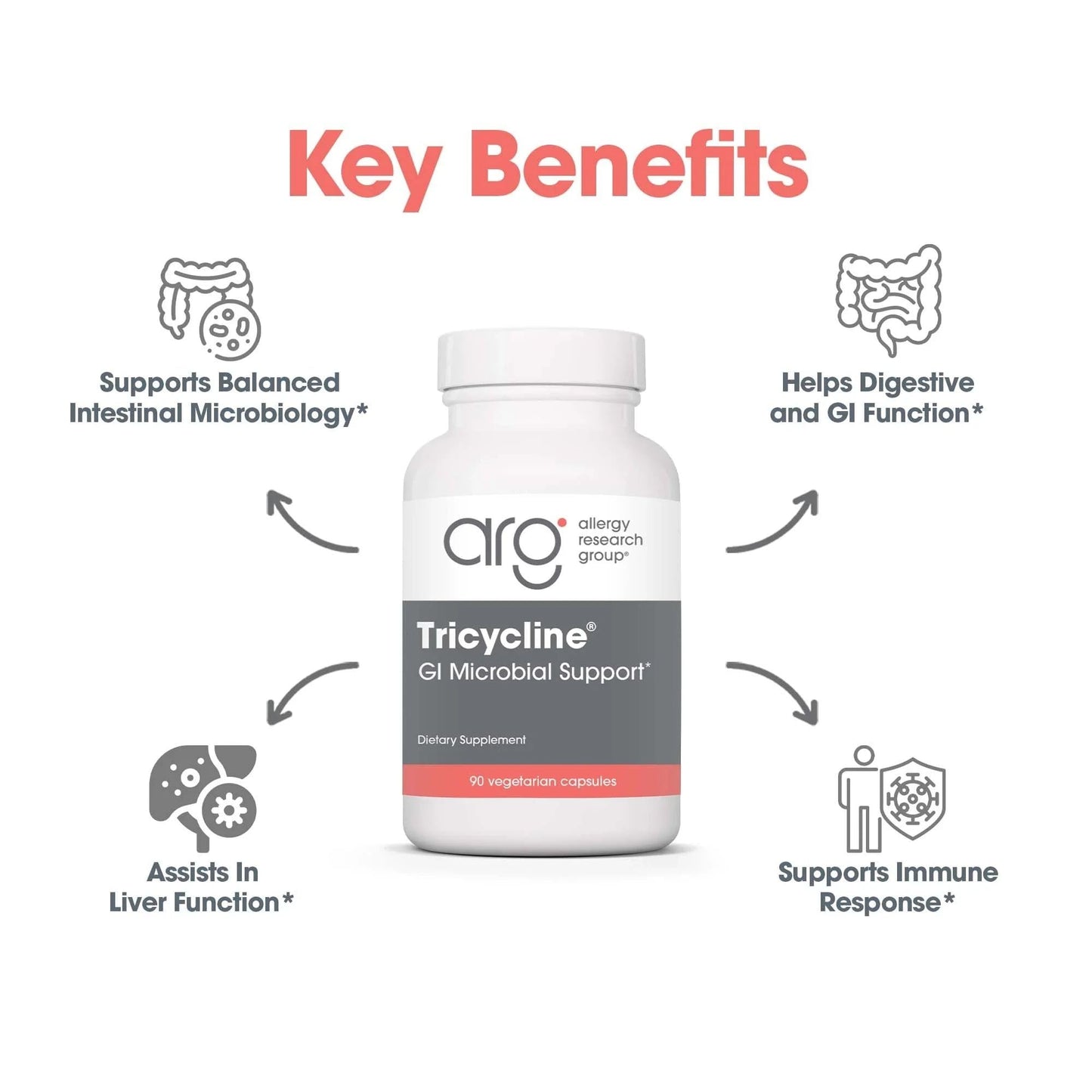 Nutricology TriBiotics - Berberine Artemisinin Botanical Blend - Gastrointestinal Support - Hypoallergenic - 45 Servings - 90 Capsules Allergy Research Group buy supplements Au