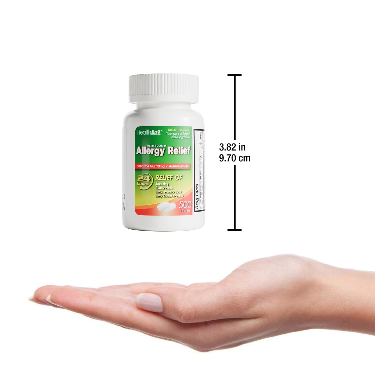 HealthA2Z® Allergy Relief, Cetirizine 10mg, Dye-Free Formula, 24-Hour Antihistamine, Indoor & Outdoor Allergy Relief, 500 Tablets HealthA2Z buy supplements Au