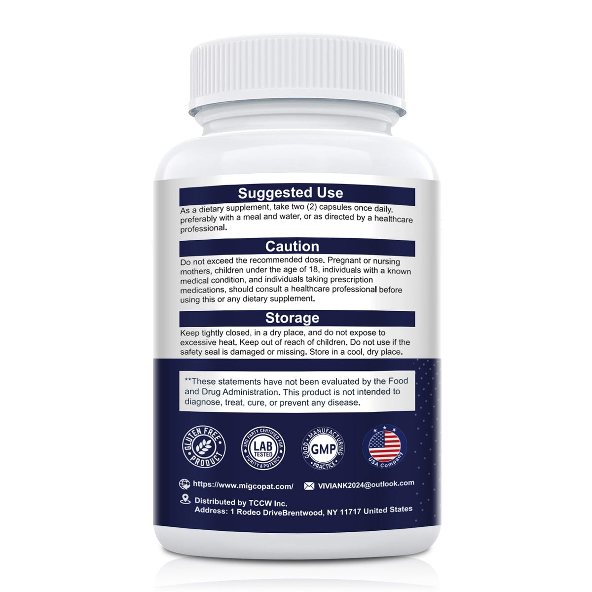 Migcopat Probiotic Prebiotic, Postbiotic & Digestive Enzymes for Digestive Health, 80 Billion CFU Probiotics Complete Gut Support with Berberine, Cinnamon, L-Glutamine