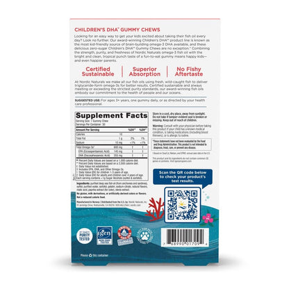 Nordic Naturals Zero Sugar Children’s DHA Gummy Chews, Tropical Punch - 30 Gummy Chews for Kids - 600 mg Total Omega-3s - Brain Development, Learning, Healthy Immunity - Non-GMO - 30 Servings Nordic NaturalsBuy Supplements Australia