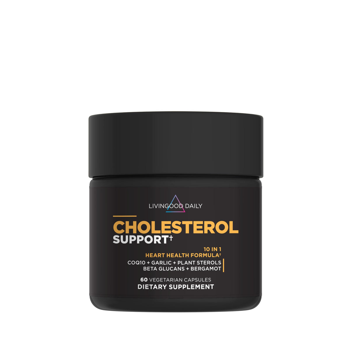 Livingood Daily Cholesterol Support Supplement with Garlic, CoQ10, Vitamin E, Bergamot, Plant Sterols for Body and Heart Health Support, Supports LDL and Triglycerides, Gluten Free, Vegan, 60 Capsules Livingood Daily buy supplements Au