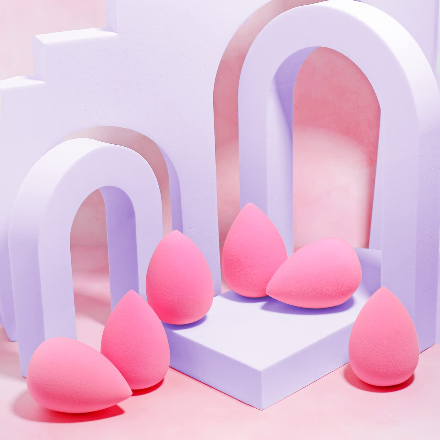 AOA Studio Collection makeup Sponge Set Latex Free and High-definition Set of 6 makeup Wonder blender For Powder Cream and Liquid, Super Soft Wonder Beauty Cosmetic AOA STUDIOBuy Supplements Australia