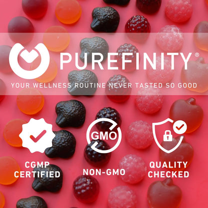 PUREFINITY Tart Cherry Gummies – Uric Acid Flush for Joint Relief & Recovery, Raw Juice Extract Antioxidant – Non-GMO, Gluten Free, Vegan, 60 Count