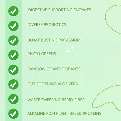 Consult Health Gut-Duction Bloat Control – Gut Health Support Superfood Formula – Plant Based Proteins - Probiotics – Powder Drink Mix – 28 Servings – 9.9 oz.