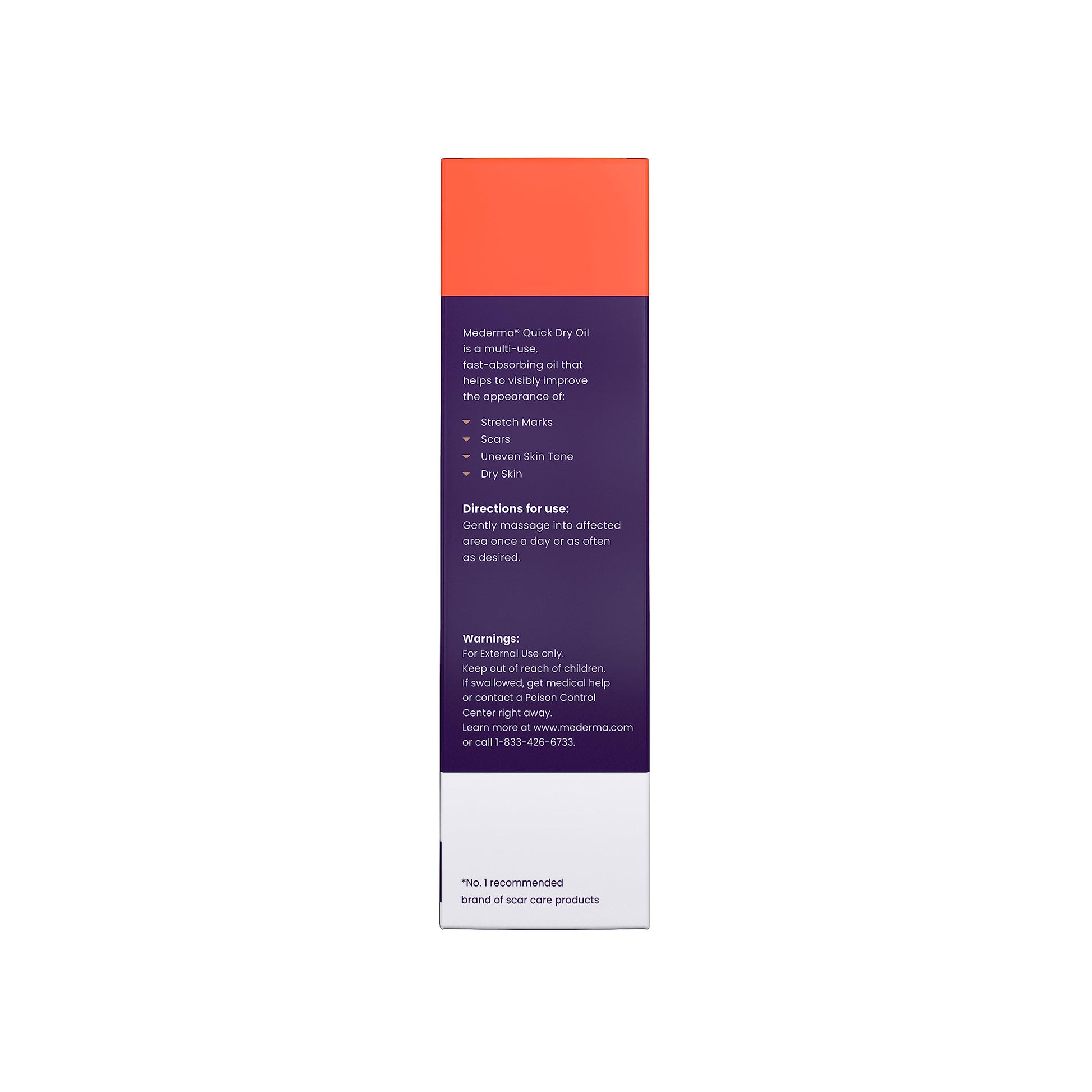 Mederma Quick Dry Oil, Scar and Stretch Mark Treatment, Helps to Improve the Appearance with Natural Botanical Extracts, Paraben Free, Fast-Absorbing, 3.4oz (100ml) MedermaBuy Supplements Australia