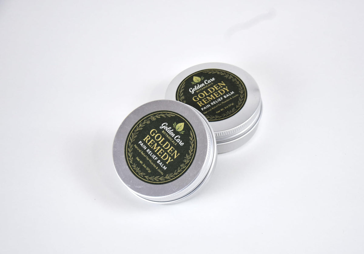Golden Remedy Pain Balm - Topical Analgesic with Menthol & Camphor - Fast Acting Cooling Formula Golden Care BotanicalsBuy Supplements Australia