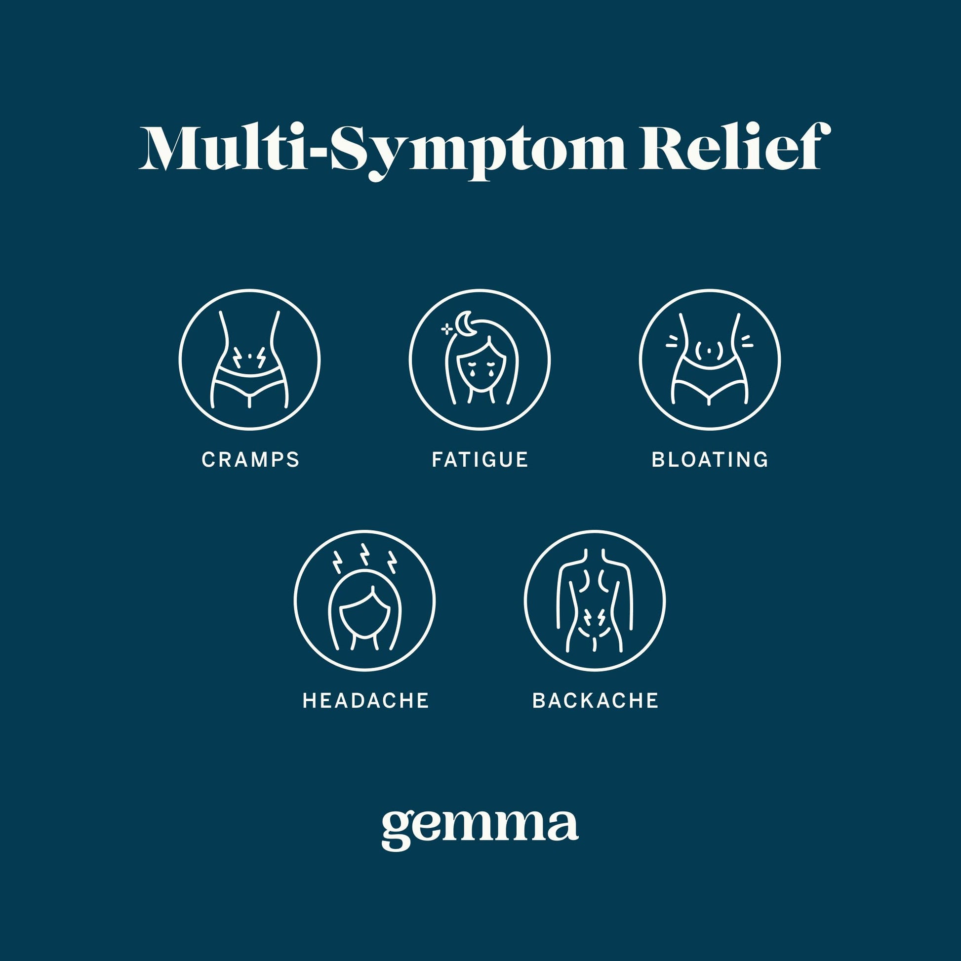 Gemma Cut The Cramp - Fast Menstrual Cramp & Period Pain Relief - Multi-Symptom Formula Treats Menstrual Cramps, Fatigue, Bloating, Headache in 15 Minutes GemmaBuy Supplements Australia
