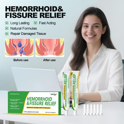 Lesdgo Hemorrhoidal Ointment(1 Pack),Hemorrhoid and Fissure Cream Witch Hazel Maximum Strength Pain Relief,for Itching and Swelling LesdgoBuy Supplements Australia