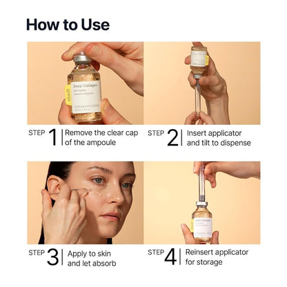 SUNGBOON EDITOR Glow Intensive Silk Peptide Ampoule, Copper Peptides Serum for Face with Collagen & Multi Peptides