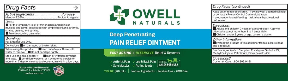 OWELL NATURALS Arthritis Pain Relief Ointment with Arnica & MSM – Deep Penetrating Joint & Muscle Therapy for Knee, Back, Sore Muscles, Legs, 3.5 oz (2 Pack) Owell NaturalsBuy Supplements Australia