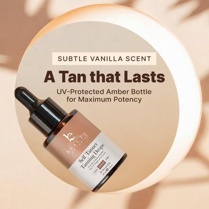 Self Tanning Drops - USA Made with Natural & Organic Ingredients, Medium Face Tanning Drops to Add to Lotion