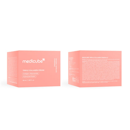 medicube Triple Collagen Cream - Hydrating & Firming Moisturizer with Hyaluronic Acid, Premium Elastin, Shea Butter