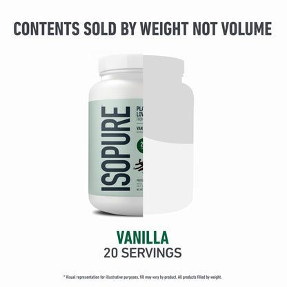 Isopure Plant-Based Protein Powder – 20g Organic Pea and Rice Protein with a Complete Amino Acid Profile – Supports Muscle Recovery