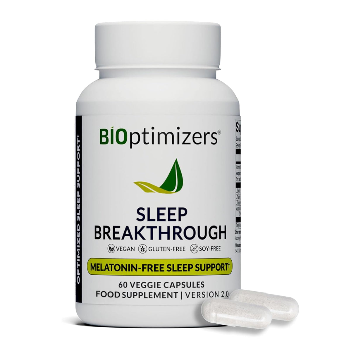 BIOptimizers Sleep Breakthrough Capsules - Natural Support Supplement | Calming Relief Aid for Adults