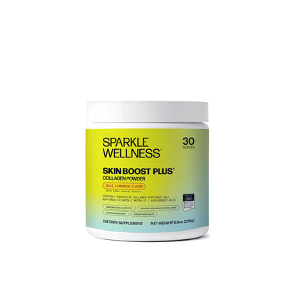 Sparkle Wellness VERISOL Bioactive Hydrolyzed Collagen Peptides | Collagen Powder with Vitamin C & Hyaluronic Acid for Hair, Skin, and Nail Health | Skin Boost Plus (Acai Lemonade) [30-Serves] Sparkle Wellness buy supplements Au