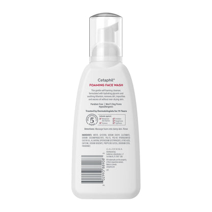 Cetaphil Redness Relieving Foaming Face Wash For Sensitive Skin, 8 Fl Oz, Gently Cleanses