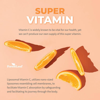 ForestLeaf Liposomal Vitamin C 1400mg Capsules | High Dose Vitamin C Liposomal Supplement w Coconut Oil Fatty Acids | Fast Absorption | Immune Support,