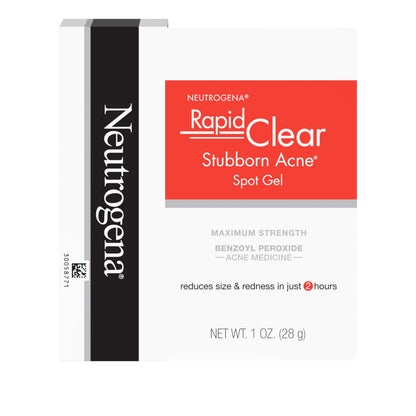 Neutrogena Rapid Clear Stubborn Acne Spot Treatment Gel, Maximum Strength 10% Benzoyl Per-oxide