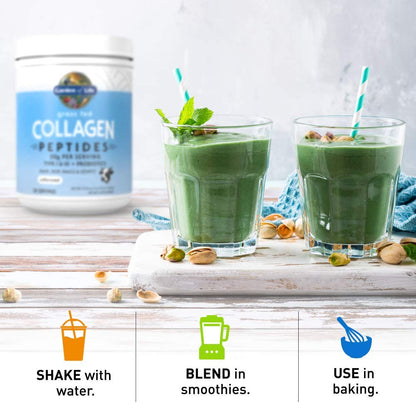 Garden of Life Grass Fed Collagen Peptides Powder Unflavored Collagen Powder for Hair Skin Nails Joints, Hydrolyzed Collagen Protein Supplements
