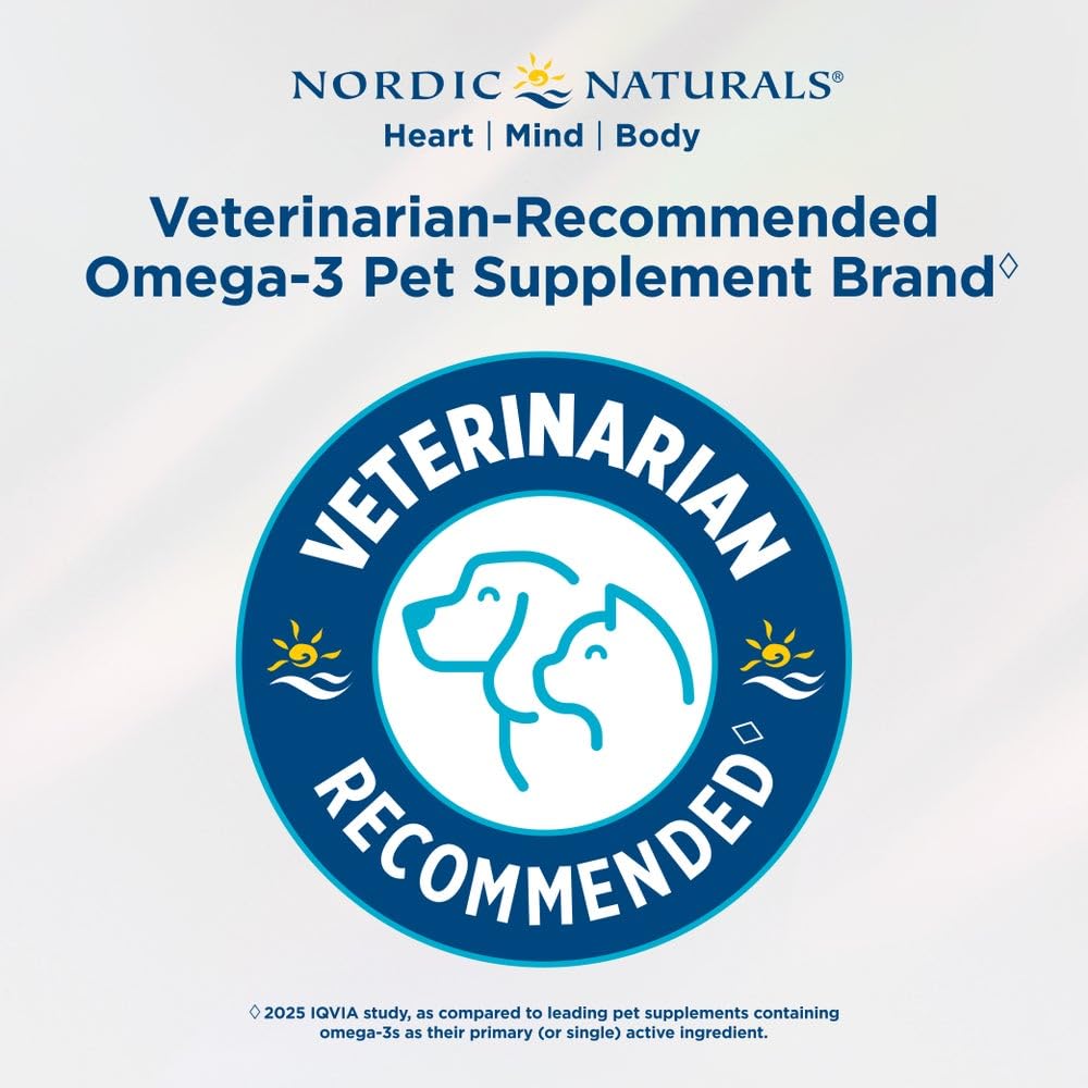 Nordic Naturals Pet Cod Liver Oil, Unflavored - 16 oz - 1048 mg Omega-3 Per Teaspoon - Fish Oil for Dogs with EPA & DHA - Promotes Skin, Coat, & Immune Health Nordic NaturalsBuy Supplements Australia