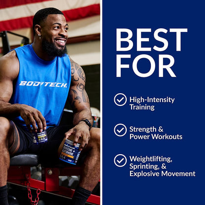 BodyTech Creatine Monohydrate Powder, Unflavored Micronized Creatine Formula for Men and Women, 5g per Serving, Pre Workout & Post Workout Supplement