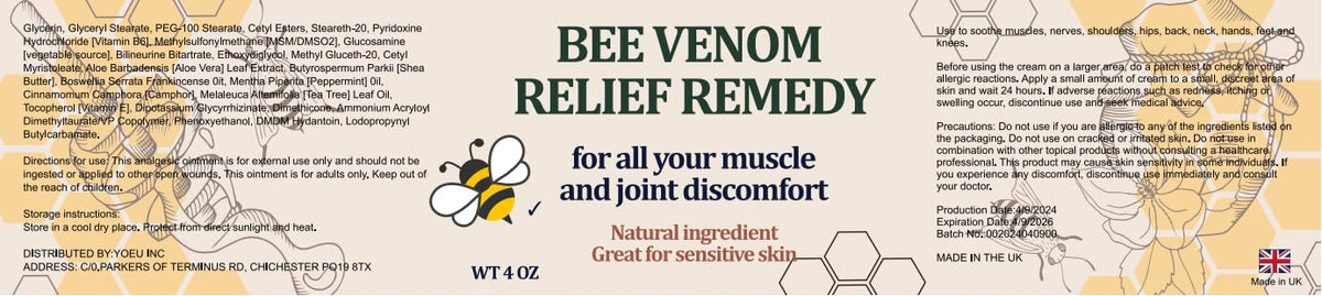 KOKOMAANE Zealand Bee Venom Professional Serum Care Cream, Muscle & Bone Relief - Fast Acting Soothing Effective Relief for Back, Neck, Hand, Foot, Knee, Muscle, Shoulder, Hip KOKOMAANEBuy Supplements Australia