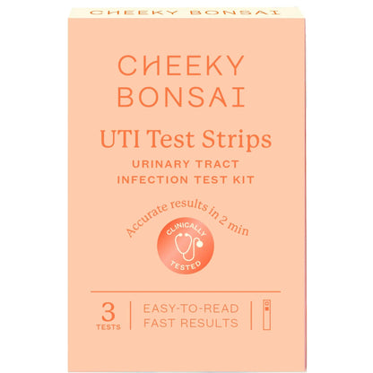 Cheeky Bonsai, Urinary Tract Infection (UTI) Test Strips, Accurate Results in 2 Minutes, Clinically Tested, Same Test Doctors Use, Easy to Read Results, 3 Count Cheeky BonsaiBuy Supplements Australia