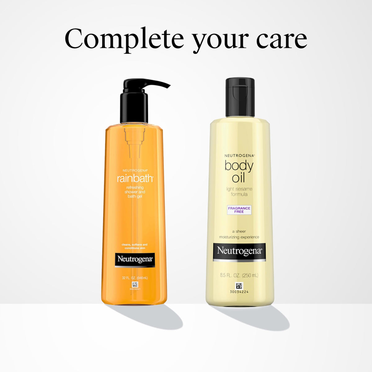 Neutrogena Body Oil, Light Sesame Formula, Fragrance Free, Lightweight Moisturizing Body Oil for Silky, Soft Skin