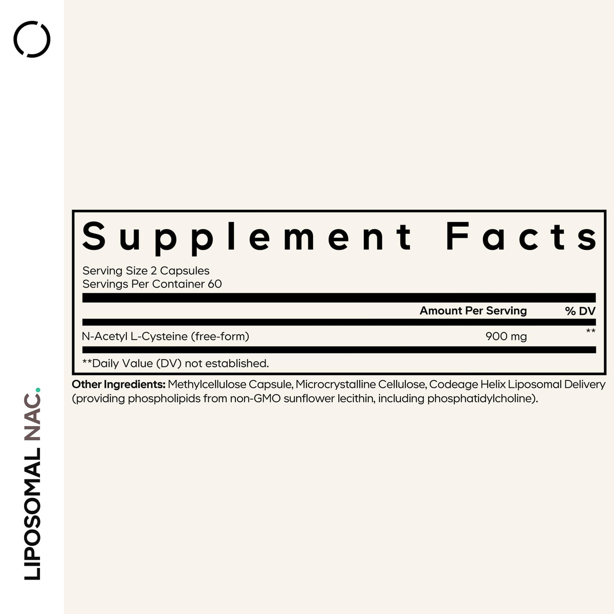 Codeage Liposomal NAC Supplement - N-Acetyl L-Cysteine Amino Acid - 2 Month Supply - Free-Form NAC - Phospholipid Complex - Vegan, Non-GMO, Gluten-Free, Dairy-Free - 120 Capsules CodeageBuy Supplements Australia