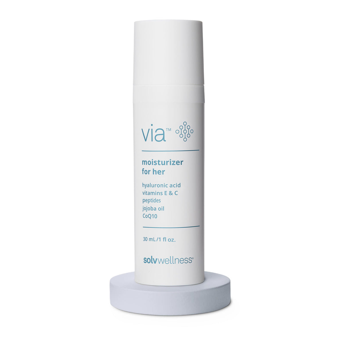Via by Solv Wellness Vaginal Moisturizer Cream for Women, Non-Hormonal, Water-Based, Made with Hyaluronic Acid, Vitamins, Peptides, Jojoba Oil, 30 ml Solv Wellness buy supplements Au