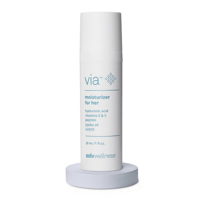 Via by Solv Wellness Vaginal Moisturizer Cream for Women, Non-Hormonal, Water-Based, Made with Hyaluronic Acid, Vitamins, Peptides, Jojoba Oil, 30 ml Solv Wellness buy supplements Au