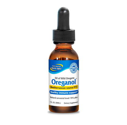 NORTH AMERICAN HERB & SPICE Oreganol - 1 fl. oz. - Unprocessed, Wild, Organic Oregano Oil