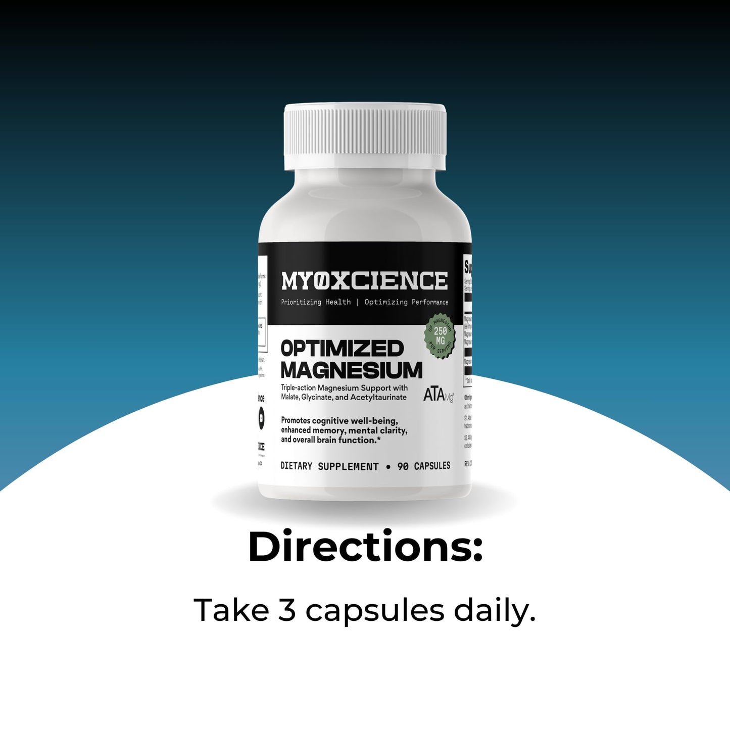 MYOXCIENCE Optimized Magnesium Glycinate + Magnesium Taurate (as ATAmag®) for High Brain Bioavailability to Support Stress Relief and Sleep | 30 Servings MYOXCIENCE buy supplements Au