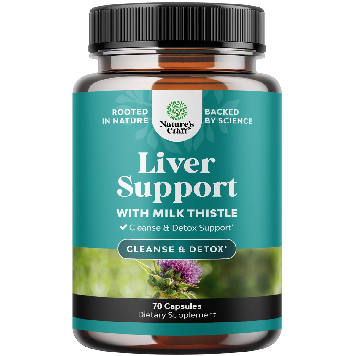 Liver Cleanse Detox & Repair - Milk Thistle Supplement for Digestion & Immune Health - Ginger Root, Choline & Dandelion Root