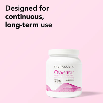 Theralogix Ovasitol Inositol Powder - 90-Day Supply - Myo-Inositol & D-Chiro Inositol for Hormone Balance & Ovarian Function Support - NSF Certified - 400 g (180 Servings)