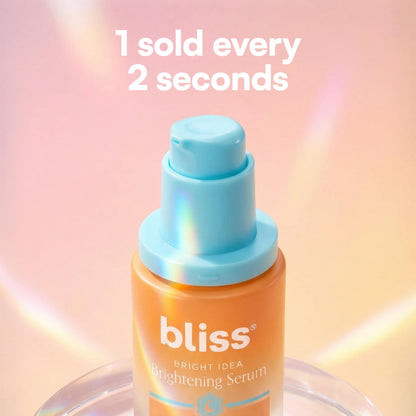 Bliss Vitamin C + Tri-Peptide Face Serum – Stabilized Vitamin C with Collagen-Boosting Peptide – Brightening Serum for Dark Spots, Fine Lines & Firmness – Hyaluronic Acid, Green Tea – 1 fl oz