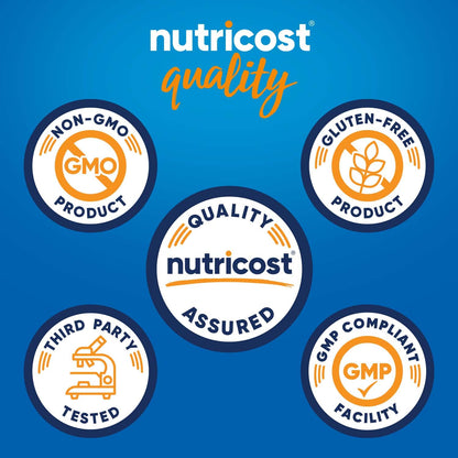Nutricost Vitamin D3 + K2 (5000 IU D3 / 100mcg MK7), 120 Softgels – Gluten-Free & Non-GMO