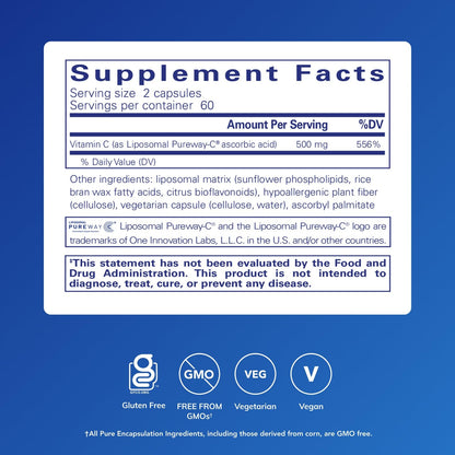 Pure Encapsulations Liposomal Vitamin C - Immune Support Supplement* - Antioxidant Nourishment - Daily Vitamin