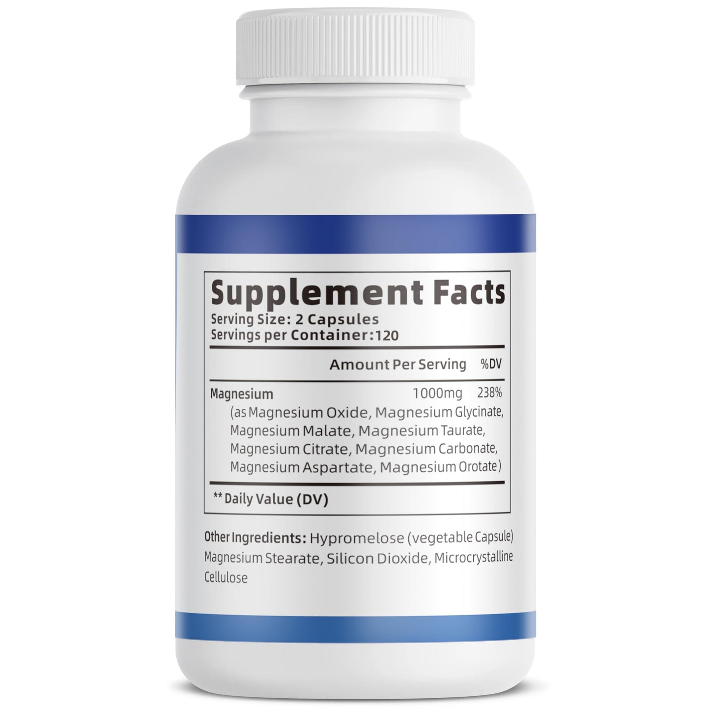 1000mg Magnesium Complex Capsules, 8-in-1 Magnesium Glycinate, Citrate, Malate, Taurate, Oxide, Carbonate, Aspartate, Orotate - 240 Capsules VivoNu buy supplements Au