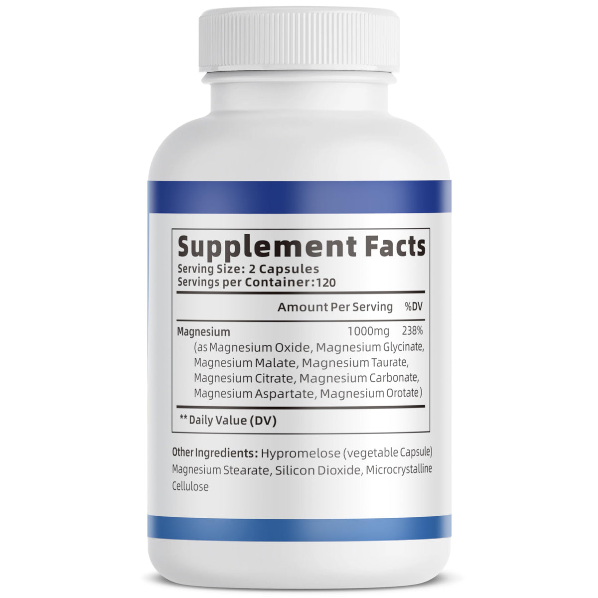1000mg Magnesium Complex Capsules, 8-in-1 Magnesium Glycinate, Citrate, Malate, Taurate, Oxide, Carbonate, Aspartate, Orotate - 240 Capsules VivoNu buy supplements Au