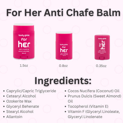 Body Glide For Her Anti Chafe Balm | Chafing stick with added emollients | Great for dry