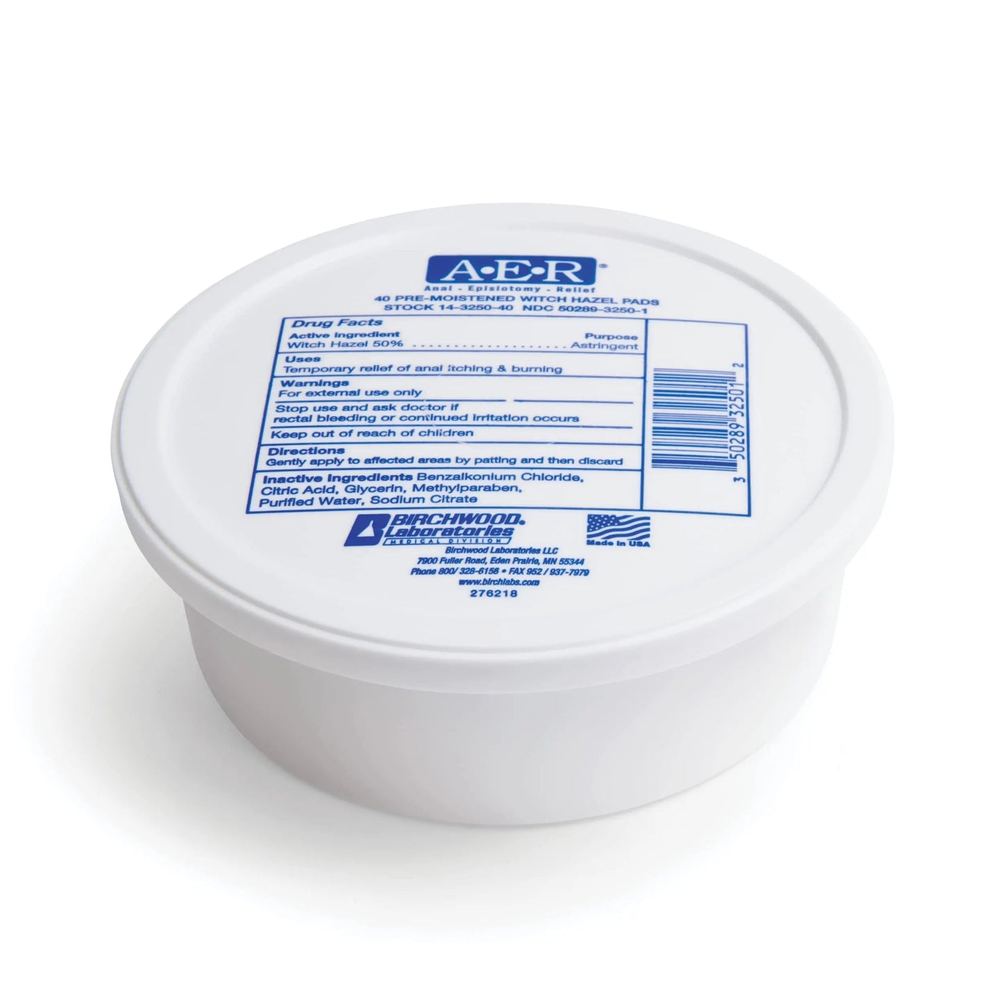 Birchwood Laboratories A-E-R Pre-Moistened Medicated Cooling Witch Hazel Pads For Hemorrhoid & Postpartum Relief, 40 Count Birchwood LaboratoriesBuy Supplements Australia