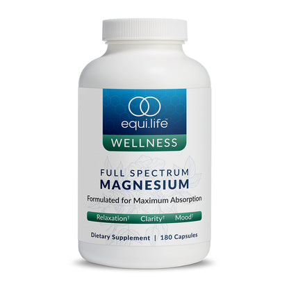 Equilife Full Spectrum Magnesium Supplement, Magnesium Glycinate, Citrate, & Malate, Bioavailable Mineral Blend, Dairy, Soy, & Gluten Free